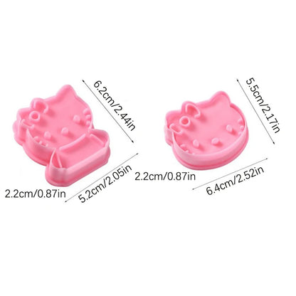 3D Plastic Cookie Cutter Set Mousse Cookie Stamp Pressure Fondant Cake Decoration Baking Tools Party Supply Hello Kitty