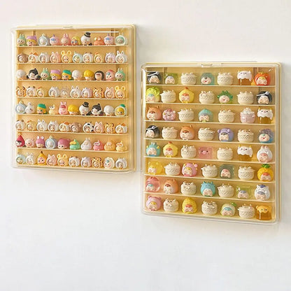 Storage Box 8 Layers Large Space Display Cabinet Hanging Wall Mounted Acrylic Transparent Lid Dolls Showing Box