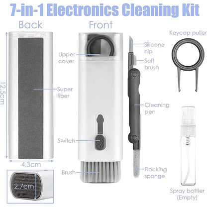 7-in-1 Computer Keyboard Cleaner Keycap Removal Cleaning Kit Earphone Cleaning Pen for Phone Tablet Screen Cleaning Brush Tool