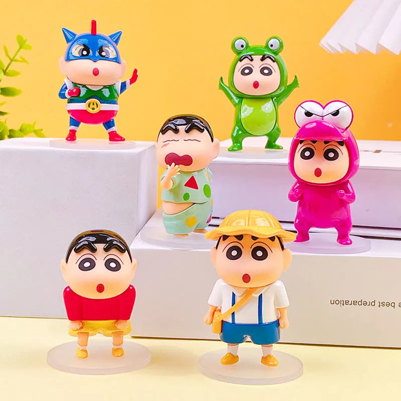 Kawaii Crayon Shin-Chan Metamorphosis Series Cartoon Girls Desktop Decorations Desk Accessories Give Gifts To Girlfriend