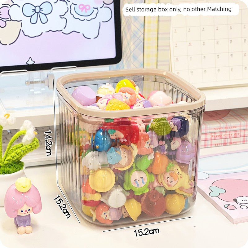 Cute Tablets Dustproof with Cover Minimalist Storage Box Girls' Desktop