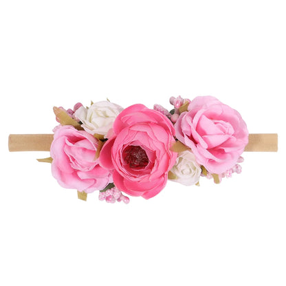 1Pcs Baby Girl Cute Flower Headband Elastic Hair Band Newborn Head Toddler Headband Headwear Kids Accessories Christmas Gifts