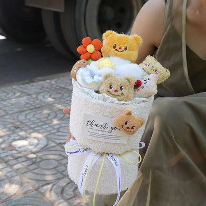 Creative New Product Butter Bear Doll Bouquet Valentine'S Day Christmas Eve Gift For Girlfriend Birthday Finished Product