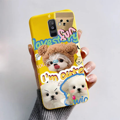 Case For Samsung A6 2018 Cover A 6 A600F Cartoon Cat Fox Soft Silicone TPU Phone Case For Samsung Galaxy A6 Plus 2018 A605F Case