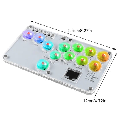 Acrylic Game Fighting Keyboard For And Switch With Low Latency And Support Arcade Stick