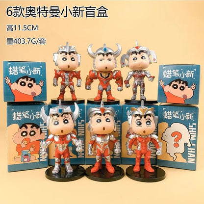 Fashion Crayon Shin chan Accessories Handmade Decoration Blind Box Desktop Ornament Anime Cartoon Toy Doll Model Gift