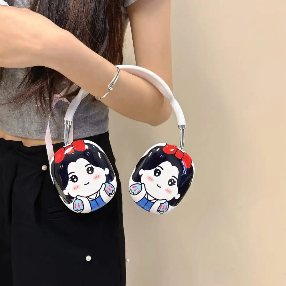 Cute Cartoon Anime Role Marie Cat Snow White Earphone Protective Case for AirPods MAX Hot Sale Soft Imd Anti-fall Protect Cover