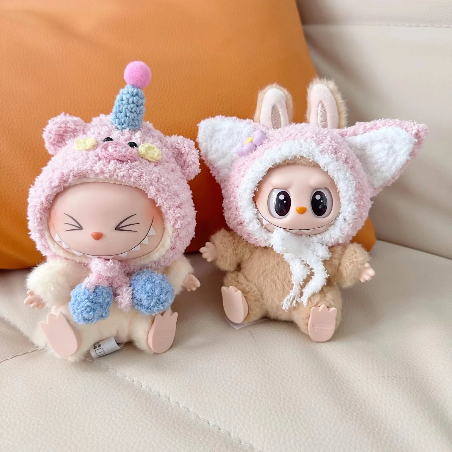 Handmade Mini Plush Doll'S Hat for 17cm Labubu Idol Dolls Cute No Doll Accessories For Korea Kpop Exo Clothing Hoodie Kawaii Hat