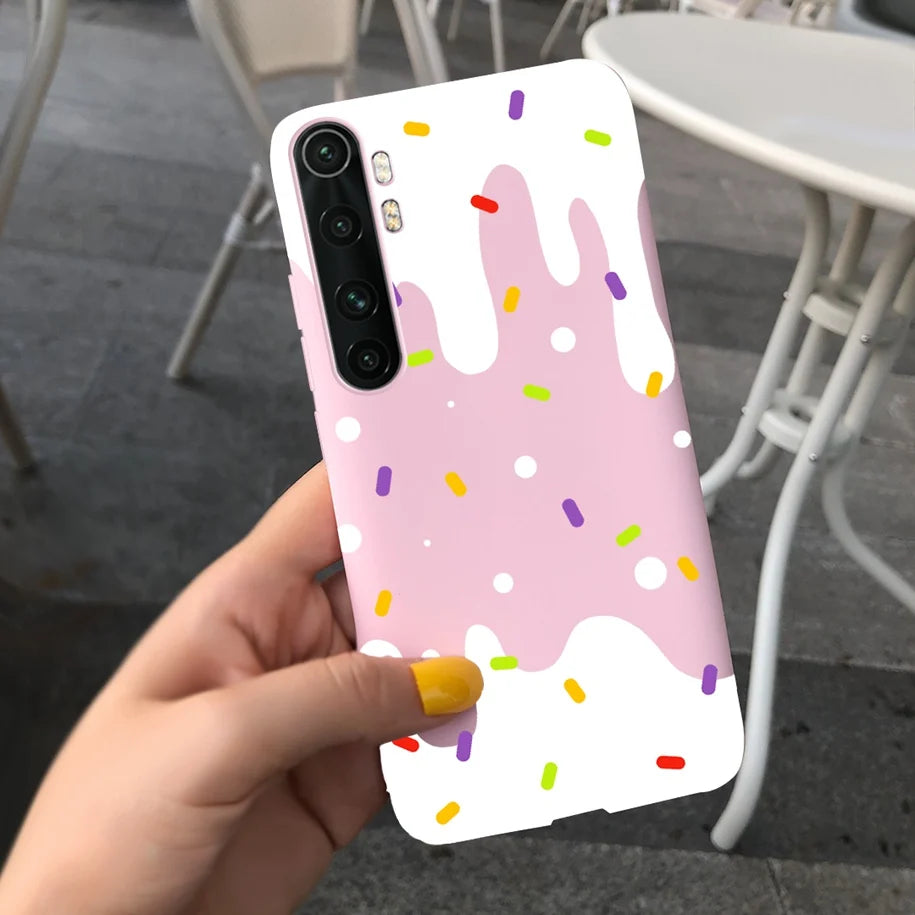 Case For Xiaomi Mi Note 10 Lite Back Cover Protective TPU Silicone Funda Fashion Flower Coque For Xiaomi Note 10 Lite Capa 6.47"