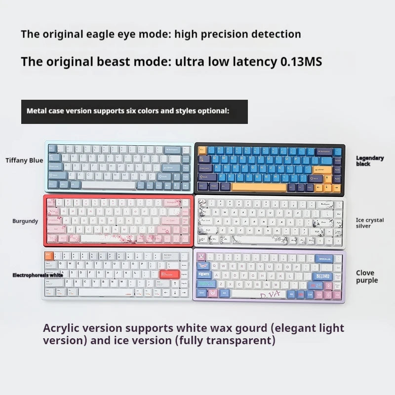 Everglide Su68 Magnetic Switch Mechanica Keyboard Wired Keyboard Customize Metal Anode Low Latency  Rgb Esports Gaming Keyboards