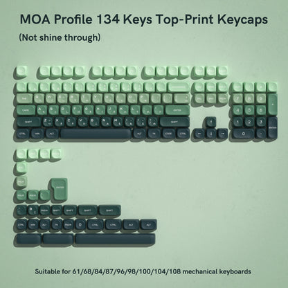 134 Keys MOA Profile Gradient Purple PBT Keycaps Customs Dye Sub Key caps for 61/87/104 Cherry MX Gaming Mechanical Keyboard