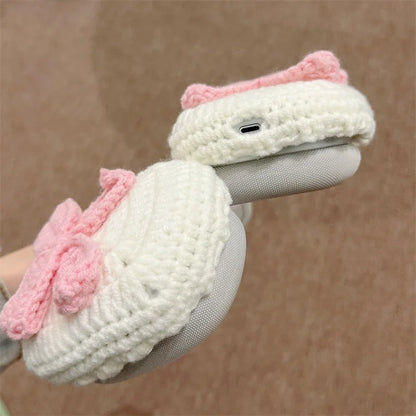 Knitted Bowknot Case for AirPods Max Protective Headset Headphone Airpod Max Case Cover