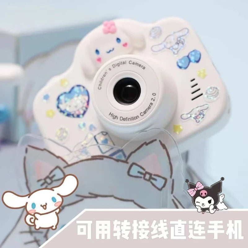 Sanrio Kuromi small camera toy children's camera HD Melody my melody mini birthday gift travel can connect to mobile phone