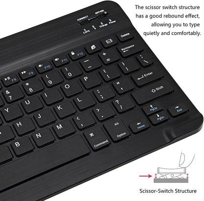 Mini Wireless Keyboard Bluetooth Keyboard Wireless Rechargeable Spanish Russian Keyboards 10 Inch For iPad IOS Android Windows