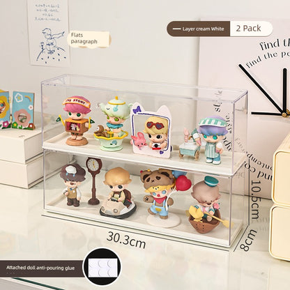 Blind Box Display Box Acrylic Display Stand Storage Cute Grain Small Ornaments Pop Mart Display Cabinet Hand Office Storage Box