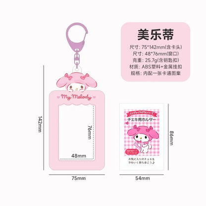 Sanrios Kuromi Cinnamoroll Purin Dog Photocard Bag Cute Cartoon My Melody Card Holders Student Id Credit Card Storage Case Bag