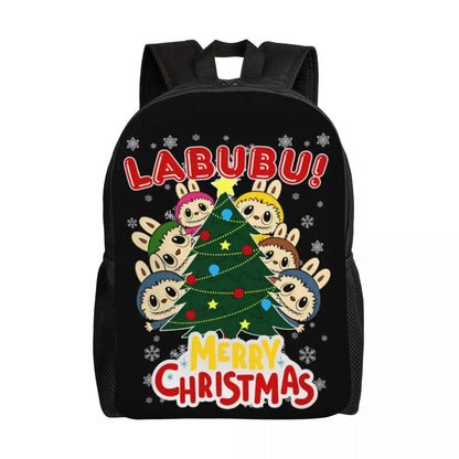 Labubu Cute Merry Christmas Pop Mart Popmart Backpack for Girls Boys Kids Lightweight Backpacks Bag for Toddlers Daycare