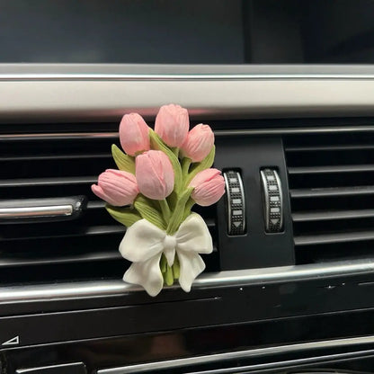 Perfume Aromatherapy Car Hydrangea Car Air Conditioning Vent Decoration Flower Diffusing Stone Goddess Fragrance Premium