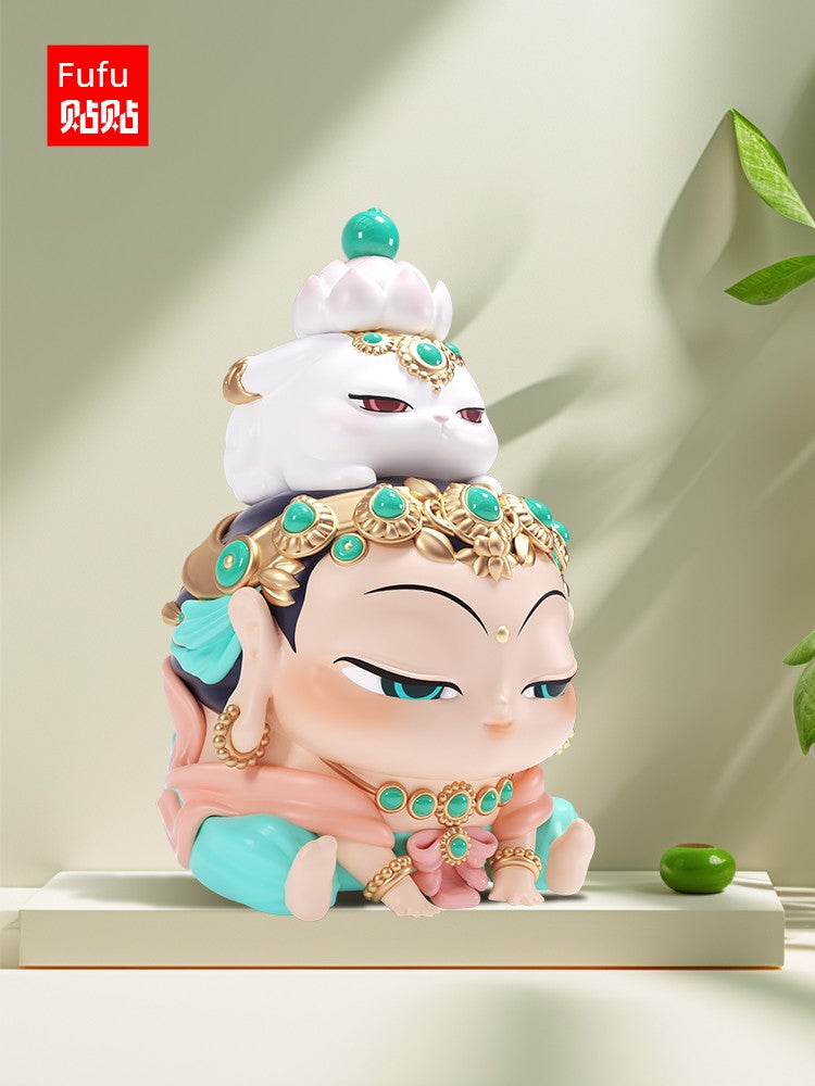 Fufu Keepmoving 1991 Huigen Hand-Made Wish Blind Box Good Luck Toy Dunhuang Cultural Creative Chinese Fad Bodhisattva Ornaments