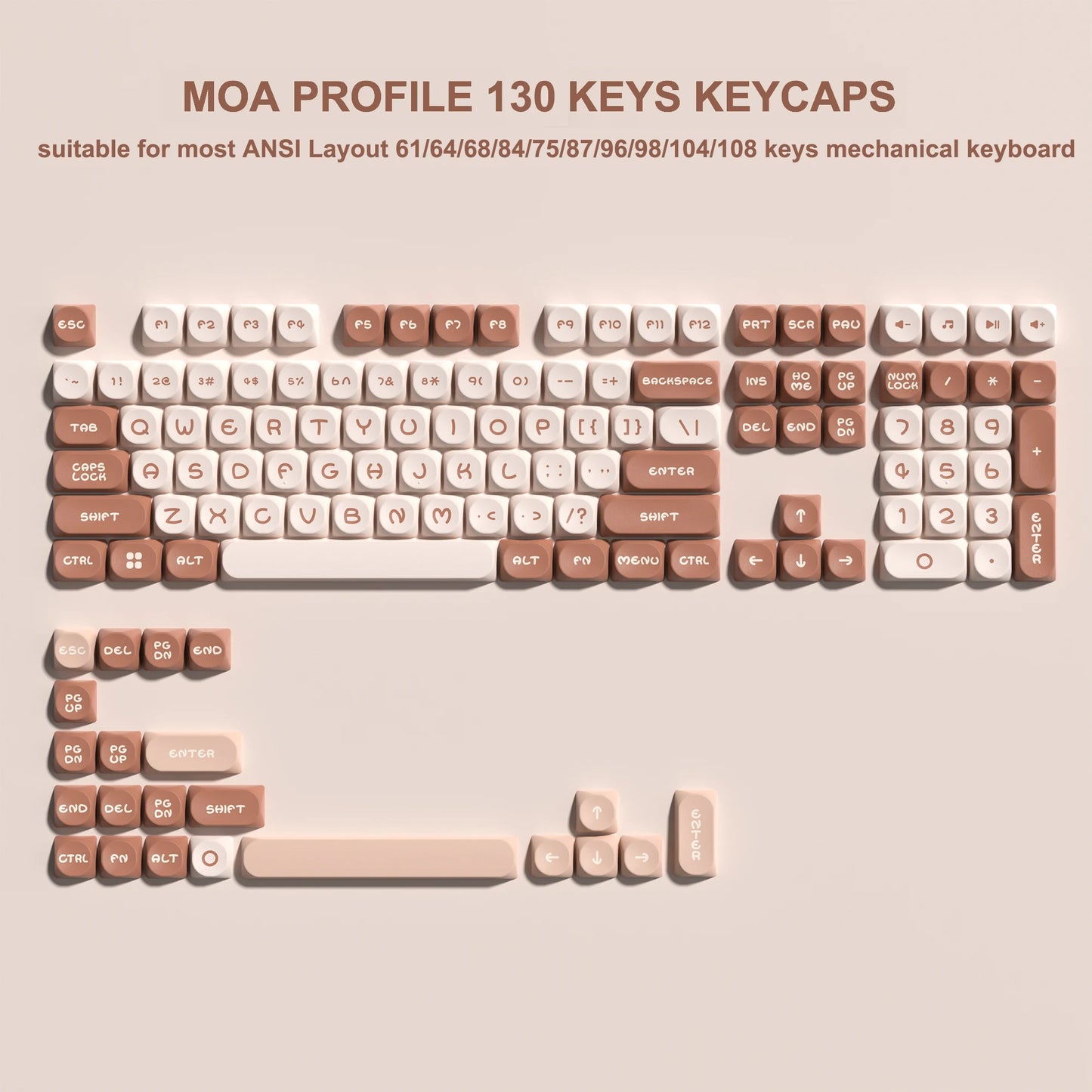 134 Keys MOA Profile Gradient Purple PBT Keycaps Customs Dye Sub Key caps for 61/87/104 Cherry MX Gaming Mechanical Keyboard