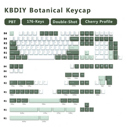 KBDiy GMK Keycap Double Shot GMK Olivia Shoko Jamon WOB Red Samurai Botanical PBT Keycaps Cherry Profile for Mechanical Keyboard