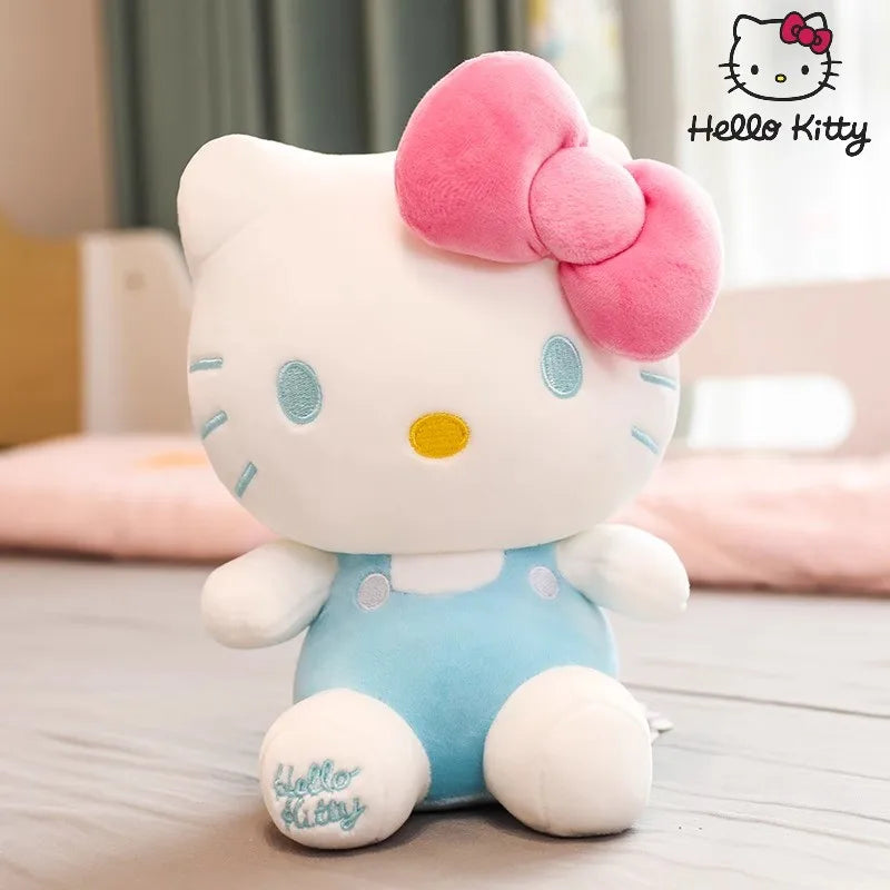 Sanrio Hello Kitty Kuromi Throw Pillow Baby Stuffed Toys Anime Cat Plush Toys Plushie Kids Gifts Children Dolls For Girls Boys