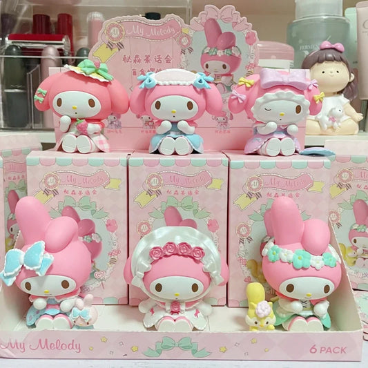 Sanrio MyMelody The Mystic Tea Party Series  Blind Box Anime Figure Desktop Decoration Mystery box Girls Children's Toy Holiday