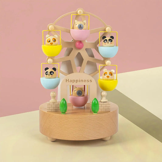 Music Movement with Small Swinging Animal Carousel Music Box for Holiday