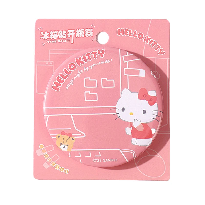 MINISO Sanrio Series Tinplate Refrigerator Magnet Bottle Opener Cartoon Desktop Decoration Peripheral My Melody Christmas Gift