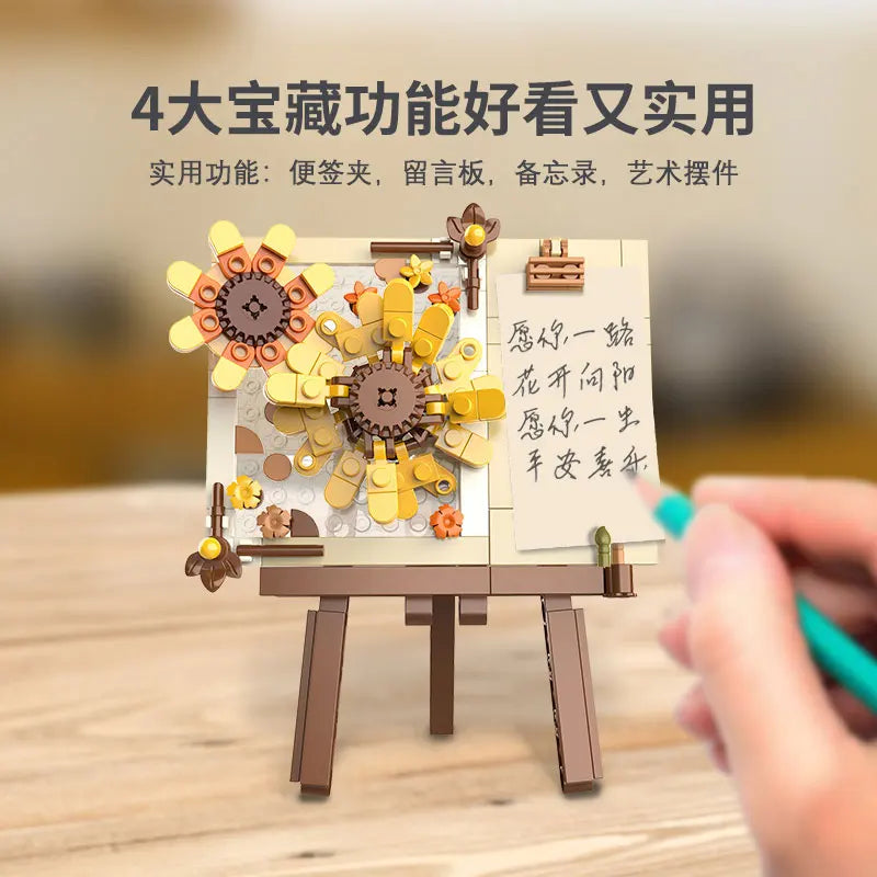 JAKI building blocks plant log series note clip decoration postcard flowers heart language children couple girlfriends gift