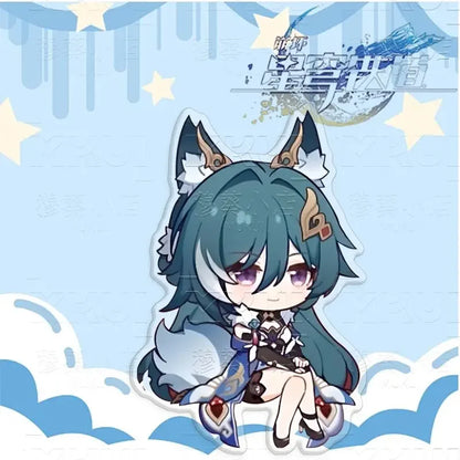 Honkai:Star Rail Boothill Jade Live Broadcast Guest Or Host Magnetic Sofa Sitting Character Acrylic Fridge Sticker Desk Ornament