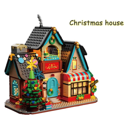 Creative Starry Cottage Christmas Tree House Building Mini Blocks Toy Ideal Xmas Gift with LED Lights Build Your Own Dream House