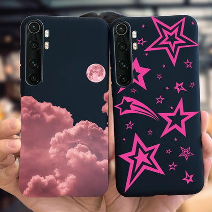 Case For Xiaomi Mi Note 10 Lite Back Cover Protective TPU Silicone Funda Fashion Flower Coque For Xiaomi Note 10 Lite Capa 6.47"