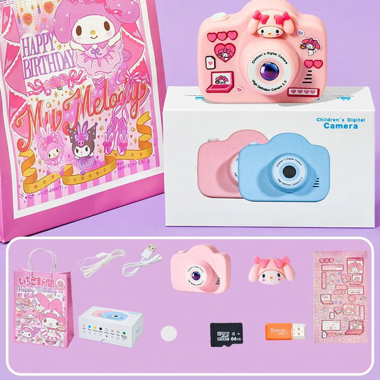 MINISO Hello kitty DV Digital Cameras Camcorder Children 2000W HD Cartoon Cinnamoroll Kawaii Pochacco Toys Portable Mini Camera