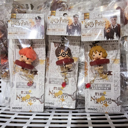 Miniso Harry Potter Series Character Wind Chime Pendant Bell Bag Pendant Harry Hermione Ron Christmas Tree Decoration