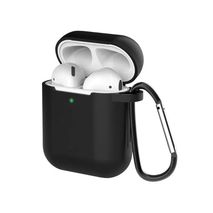 Earphone Case Headphone Protective Case For Airpods 1/2 Generation Pass Airbuds Storage Bin with Carabiner