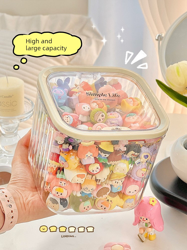 Cute Tablets Dustproof with Cover Minimalist Storage Box Girls' Desktop