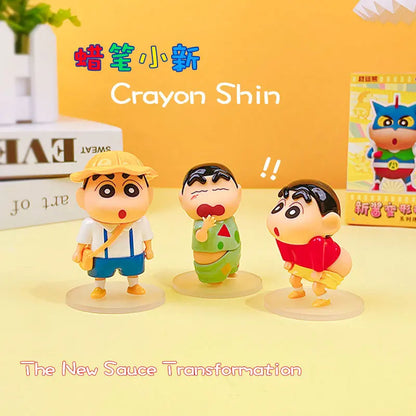 Kawaii Crayon Shin-Chan Metamorphosis Series Cartoon Girls Desktop Decorations Desk Accessories Give Gifts To Girlfriend