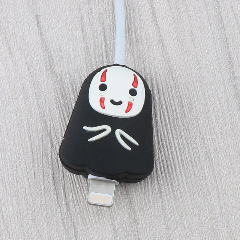 Anime Cable Protector For iPhone Cartoon Charger Protector Cable Winder Cute Organizer Data Line Protective Cover