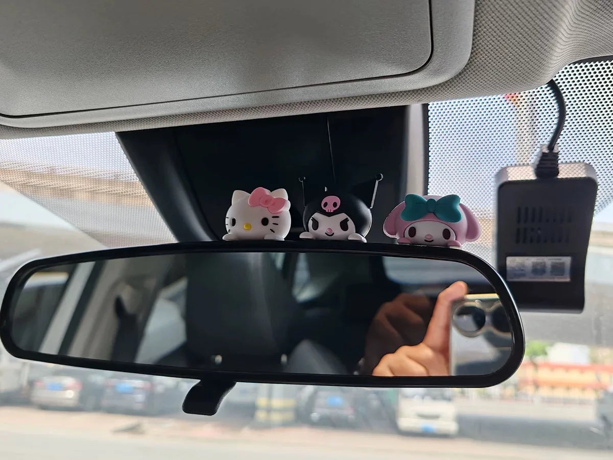 Kawaii Hello Kitty Car Decoration Sanrio Kuromi Melody Car Cartoon Cinnamoroll Cute Car Supplies Lnterior Decoration Gift