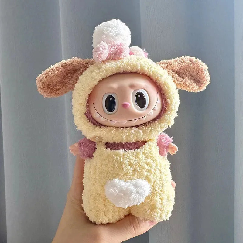 Handmade Mini Plush Doll'S Hat for 17cm Labubu Idol Dolls Cute No Doll Accessories For Korea Kpop Exo Clothing Hoodie Kawaii Hat