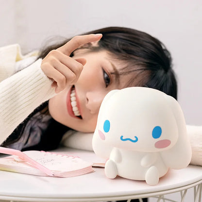 New Anime Sanrio Cinnamoroll Nightlight Bedroom Bed Sleeping Pat Eye Protection Soft Light Table Lamp Kid Christmas Holiday Gift