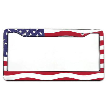 Universal Aluminum Alloy US Car License Plate Frame Cover Auto Accessory Waterproof Number Plate Holder Car Decoration2023