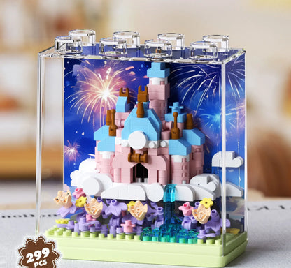 Frozen Castle Micro Building Blocks Magic Castle Disney Assembled DIY Model Mini Brick Figure Toys For Home Decoration