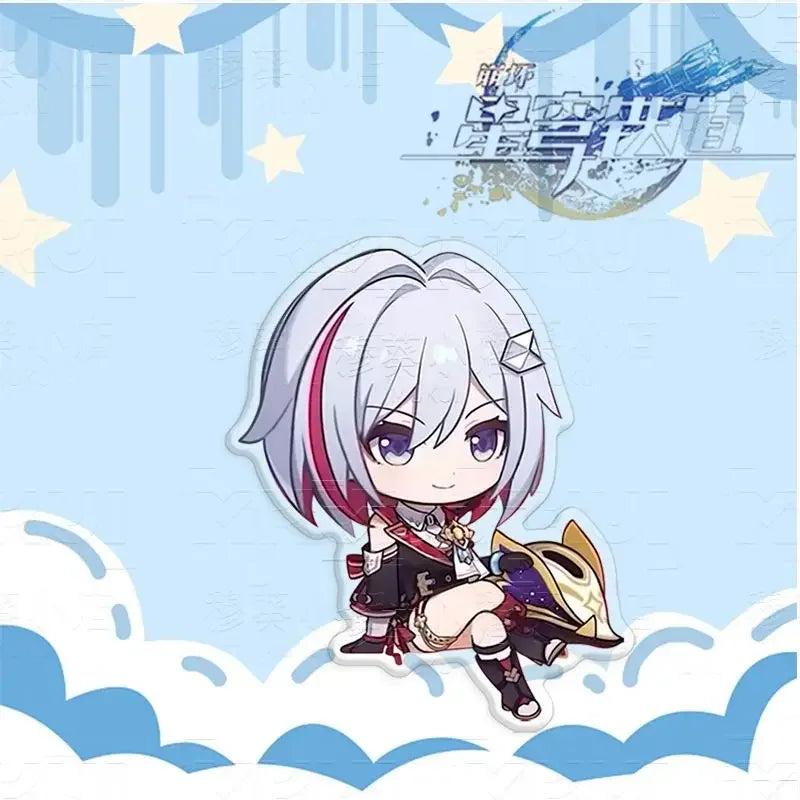 Honkai:Star Rail Boothill Jade Live Broadcast Guest Or Host Magnetic Sofa Sitting Character Acrylic Fridge Sticker Desk Ornament