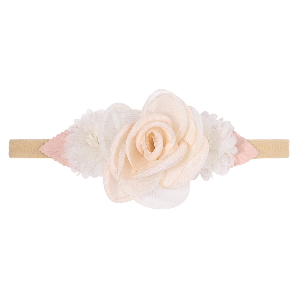 1Pcs Baby Girl Cute Flower Headband Elastic Hair Band Newborn Head Toddler Headband Headwear Kids Accessories Christmas Gifts