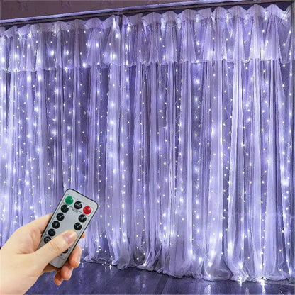 6/3M LED Curtain Garland USB String Lights Fairy Festoon Remote Control New Year Christmas Halloween Decorations for Home Room