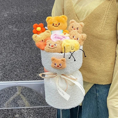 Creative New Product Butter Bear Doll Bouquet Valentine'S Day Christmas Eve Gift For Girlfriend Birthday Finished Product