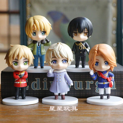 Anime Axis Powers Hetalia Feliciano Vargas Francis Bonnefoy World Star Pvc Action Figures 10cm Collection Model Child Toys Gift