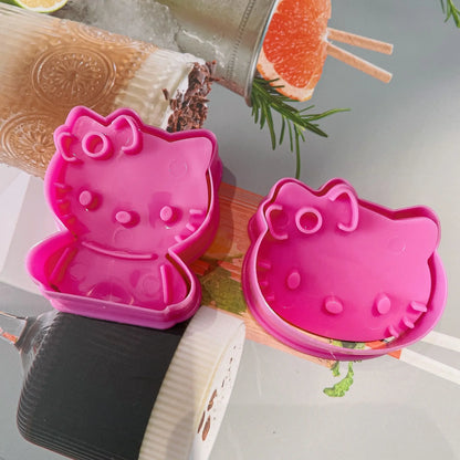 Hello Kitty Sanrio Anime Fruit Mold Biscuit Food Modeling Mold Cute Kitchen Utensils Kawaii Girl Heart Birthday Gift